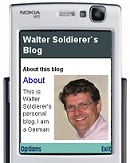 Walter Soldierer’s blog on a mobile phone